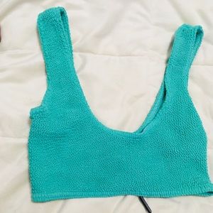 PLT - Aqua deep scoop bikini top - Sz S